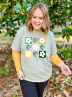 Flower Block School Spirit Tee