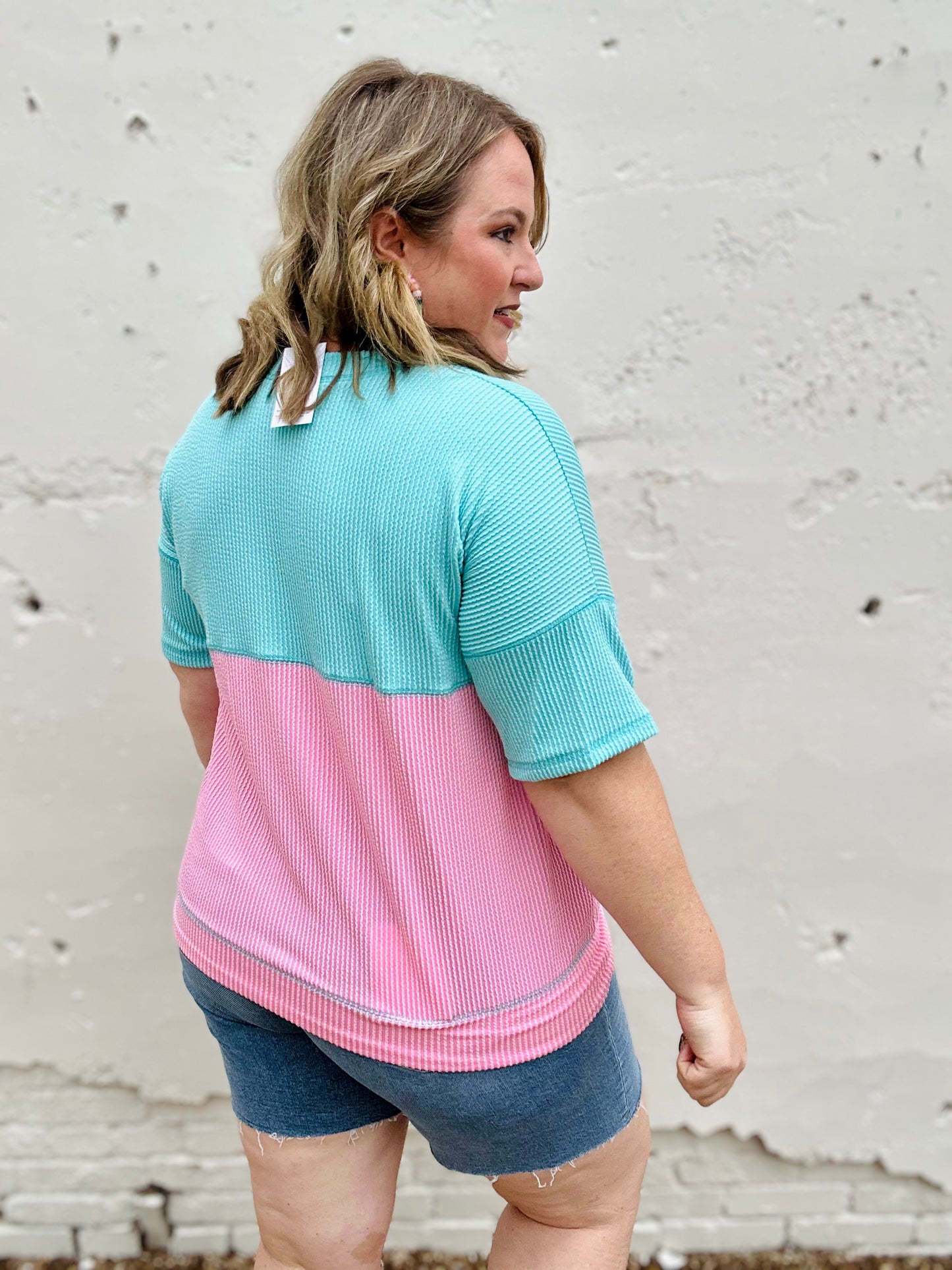 Sally Anne Color Block Ribbed Top