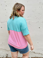 Sally Anne Color Block Ribbed Top