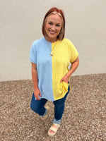 Ciarra Colorblock Ribbed Top