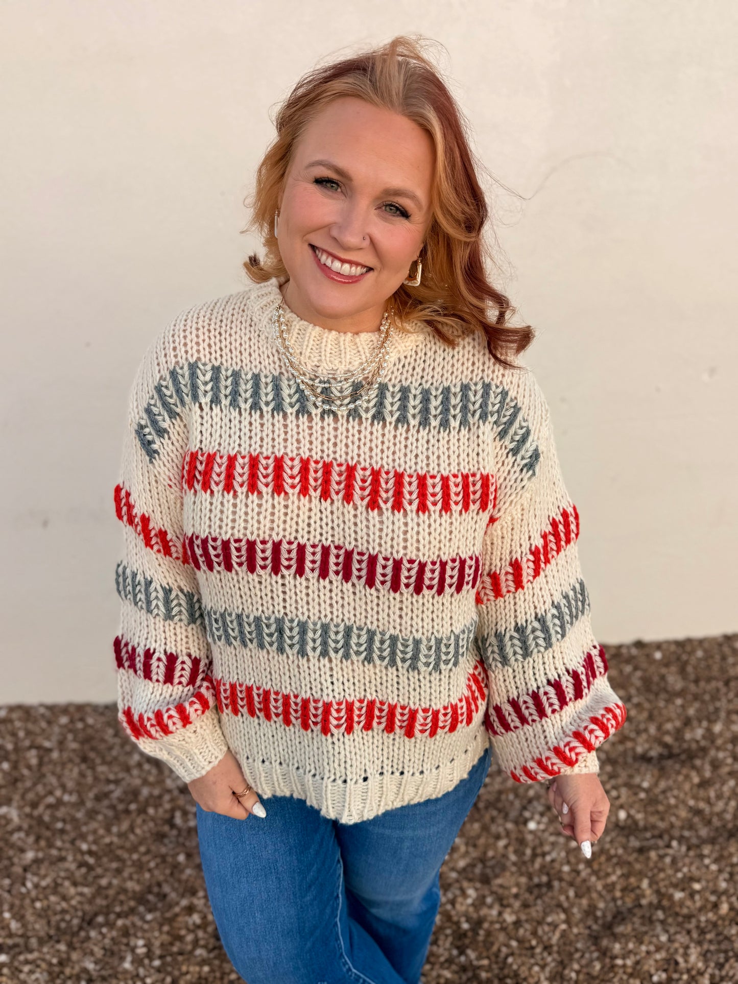 Briana Multi Color Striped Top