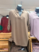 Ribbed Quarter Sleeve Top (Multiple Colors)