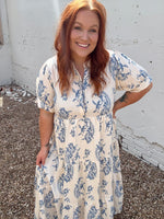 Jeri Blue Floral Dress