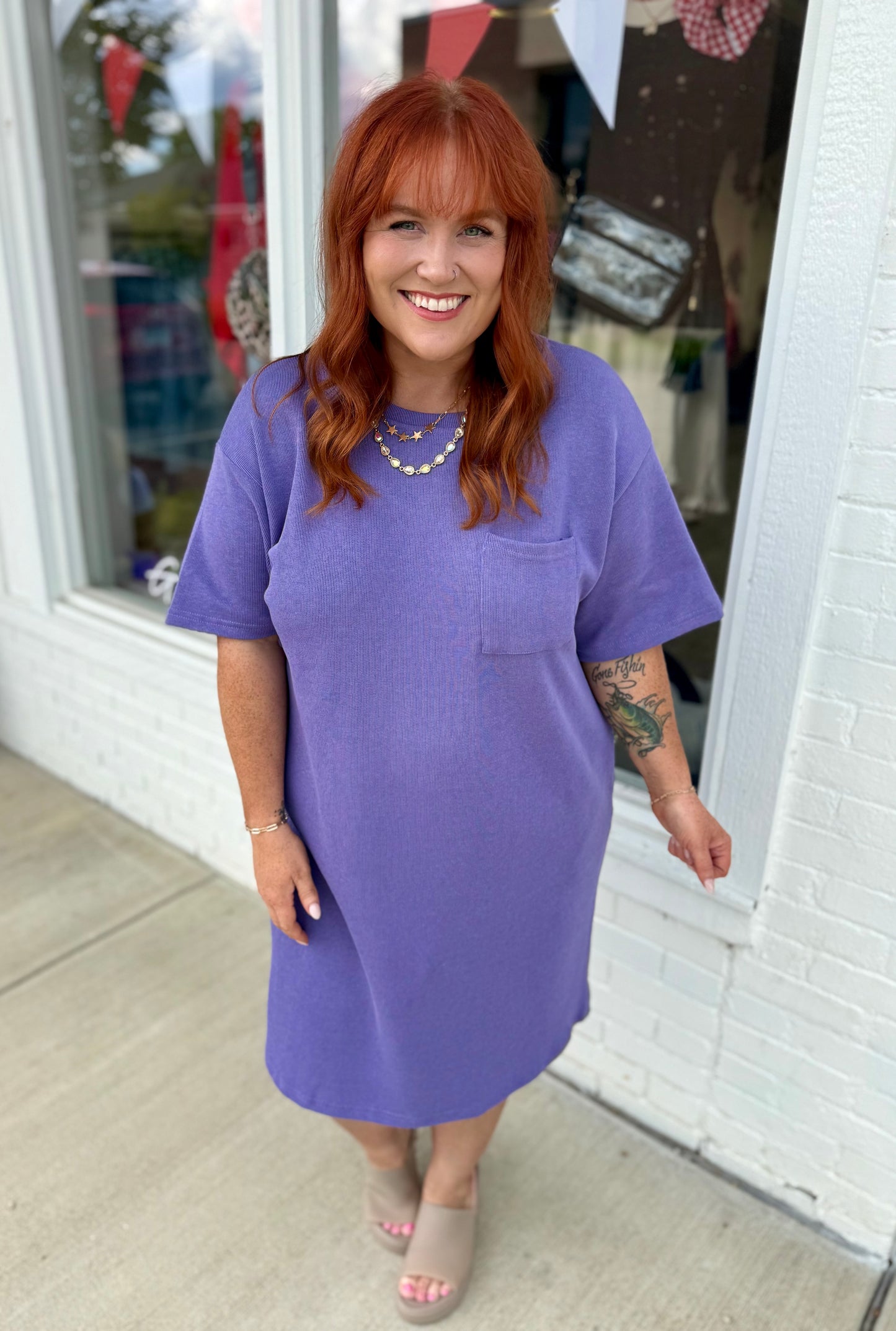 Lakyn Purple Woven Dress