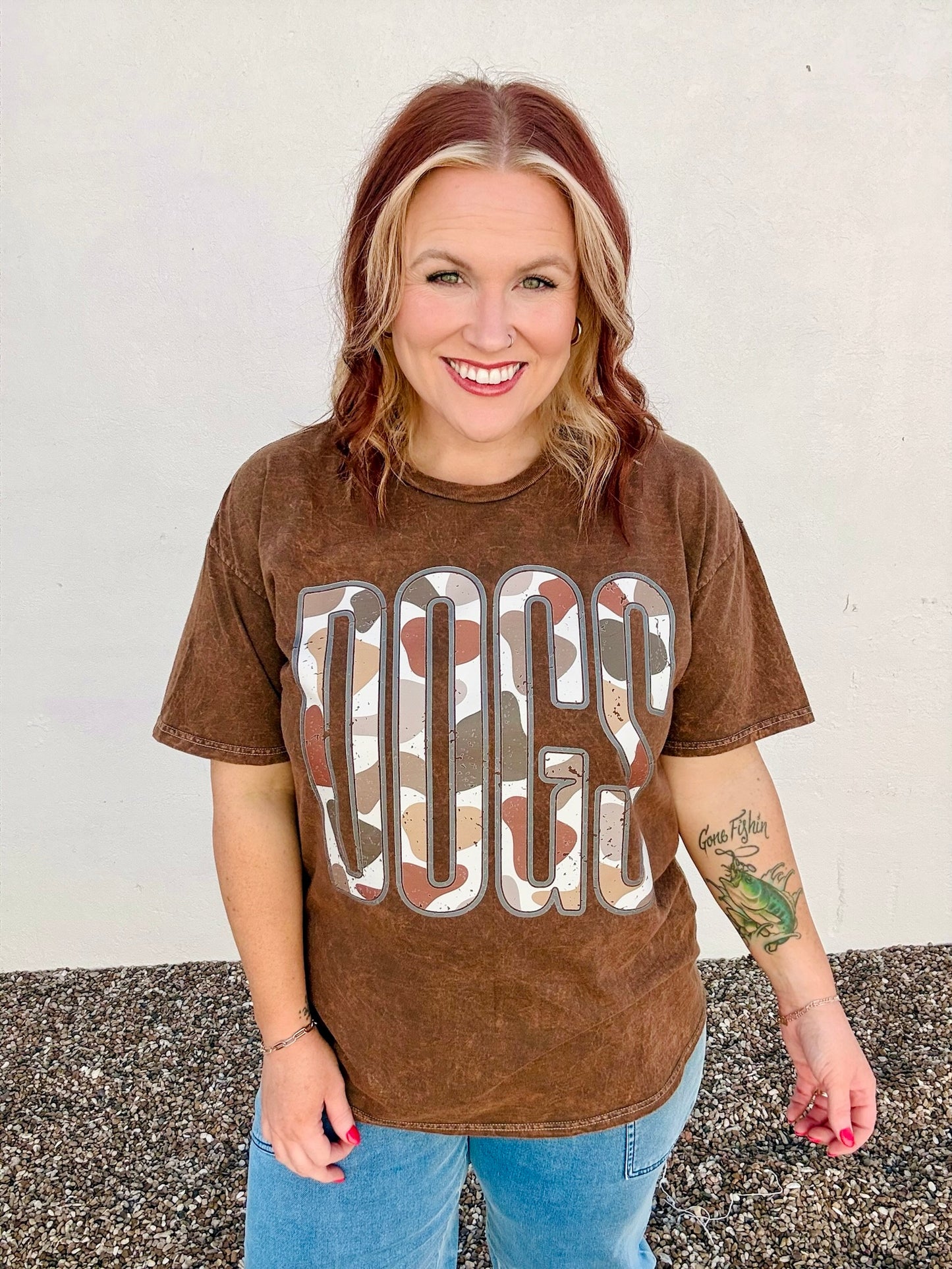 Modern Camo School Spirit Extended Tee (Customizable)