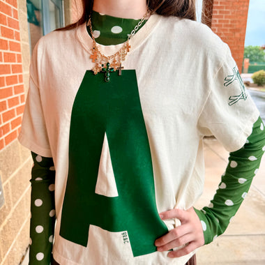 Initial School Spirit Cropped Tee