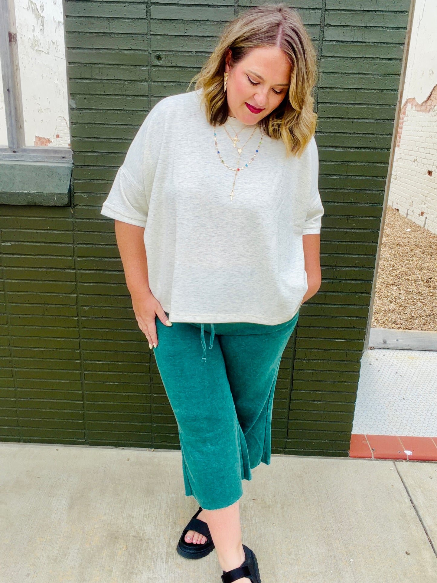 Perri Palazzo Acid Washed Pants