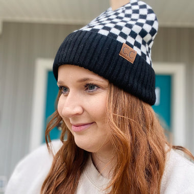 C.C Checkered Beanies (Multiple Colors)