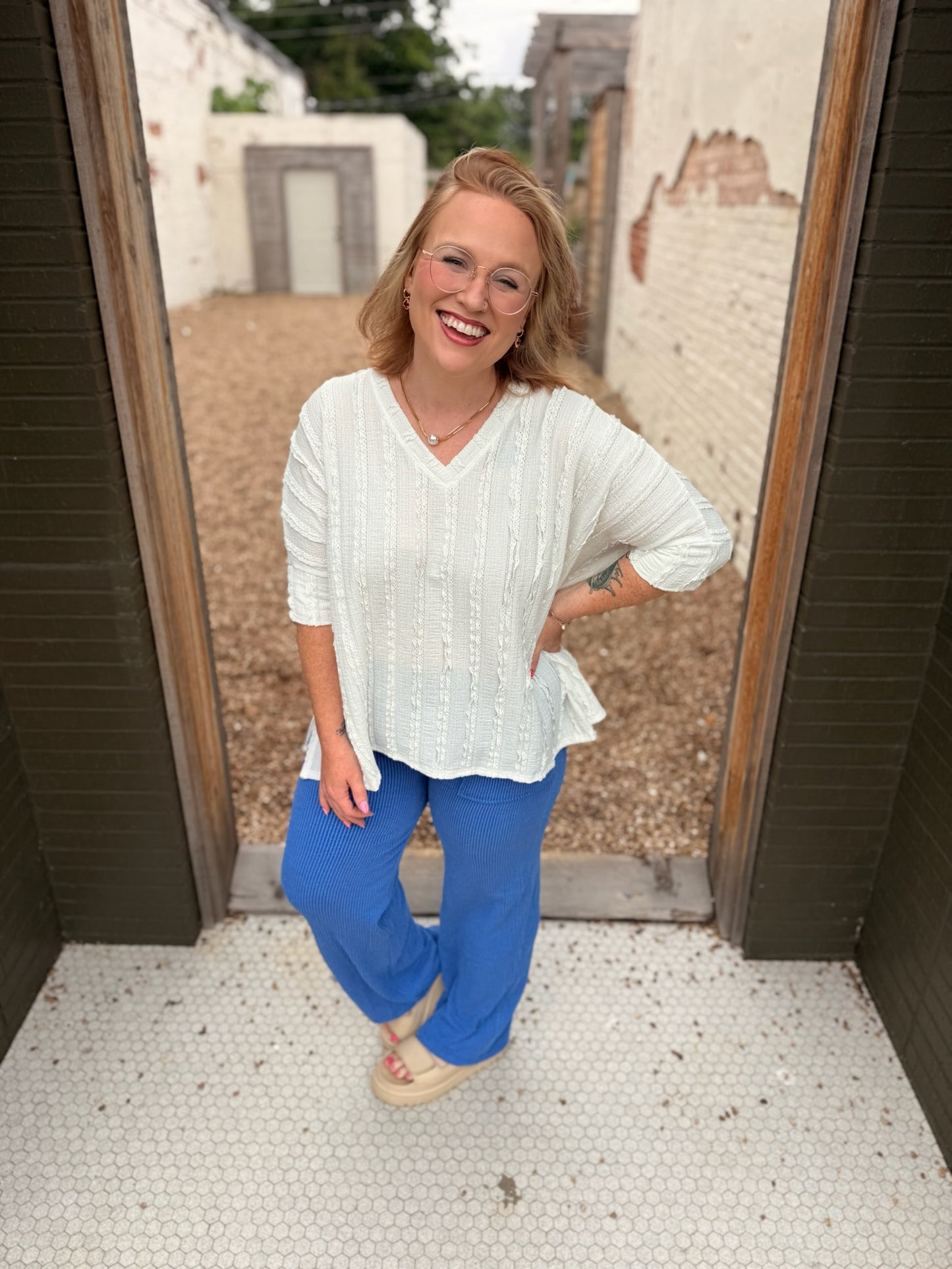 Stevie White Boho Top