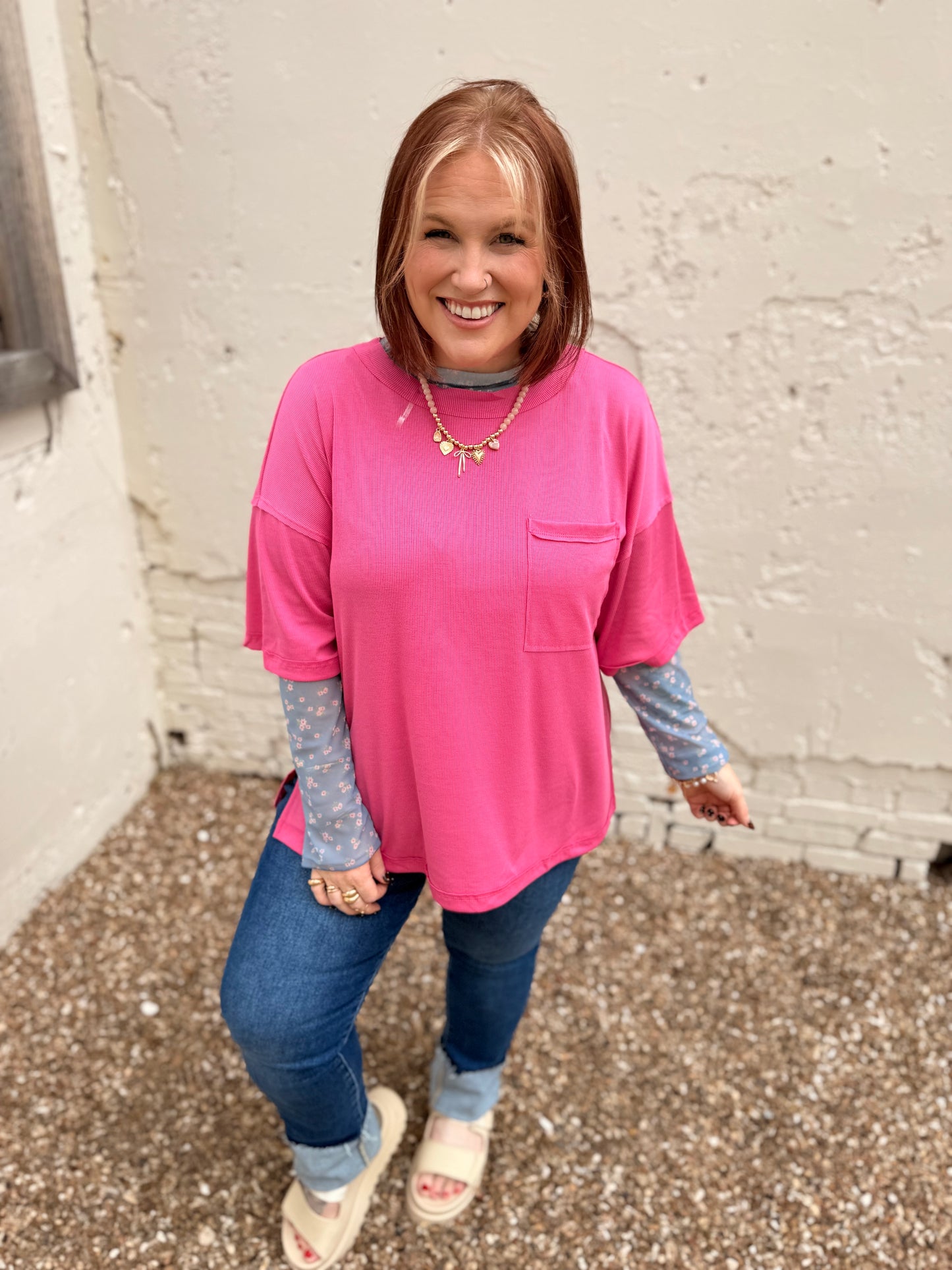 Lennie Ribbed Boyfriend Top (Multiple Colors)