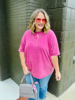 Kara Acid Washed Oversized Boyfriend Tee (Multiple Colors)