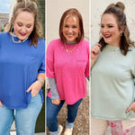 Lennie Ribbed Boyfriend Top (Multiple Colors)