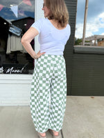 Olivia Checkered Barrel Pants