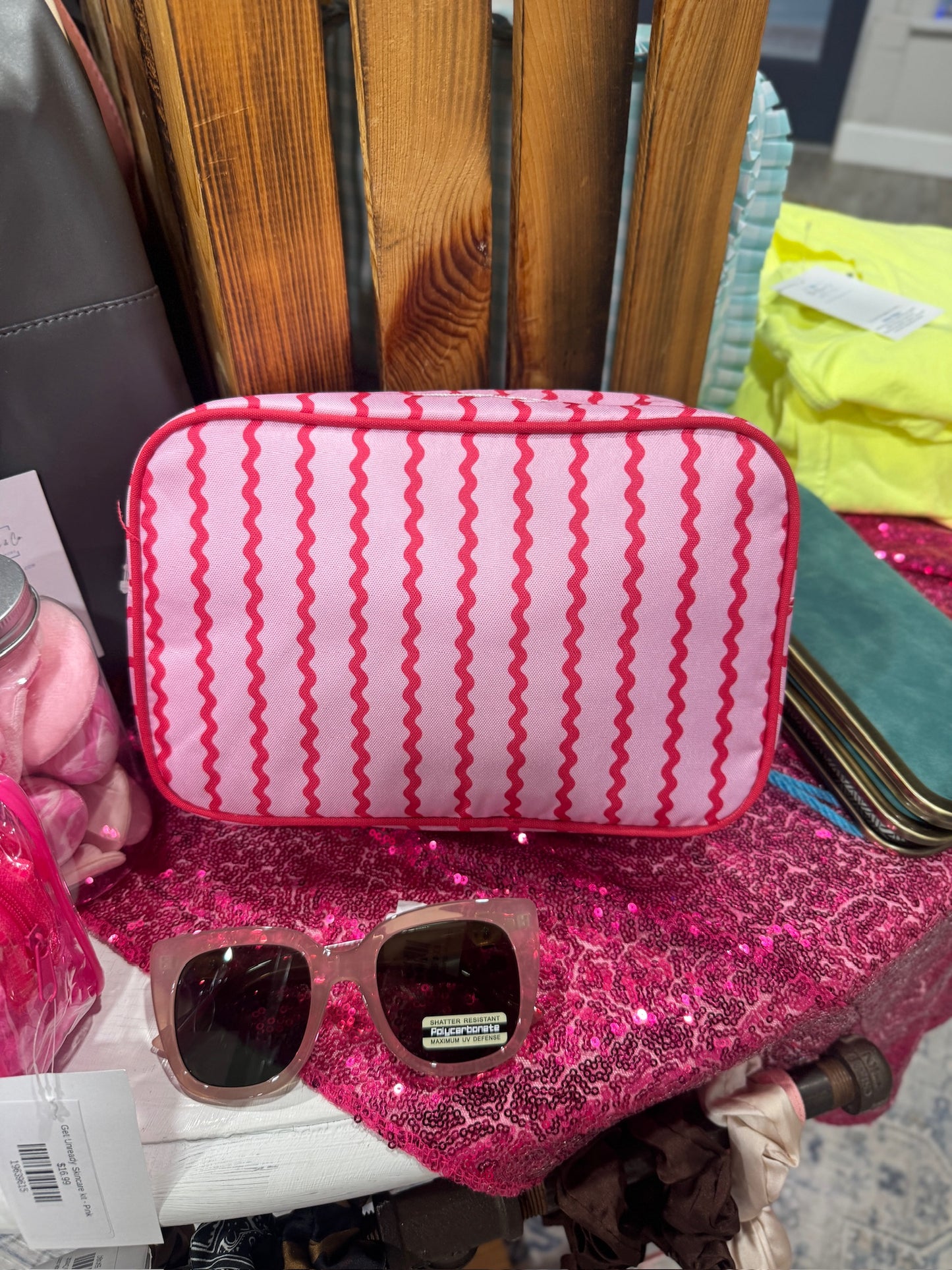 Mindy Curved Stripe Pouch