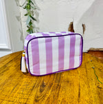 Striped Essentials Bag - Purple