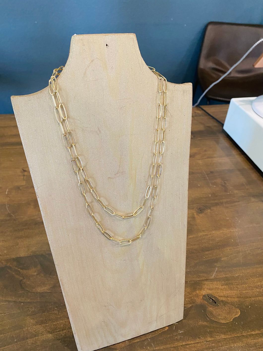 Chain Link Necklace in Gold