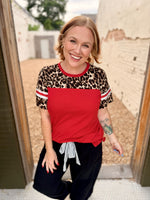 Leopard Accent Top