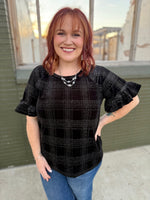 Morgan Black Sparkly Top