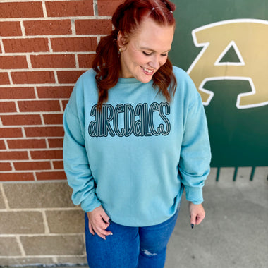 Airedales on Sage Sweatshirt (Any Team, Any Color)