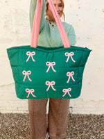 Quilted Puffer Shoulder Tote