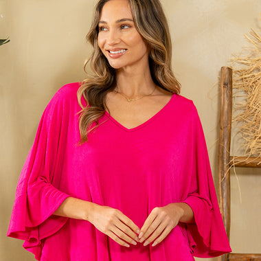 Dallas Market: Fuchsia Oversized Top