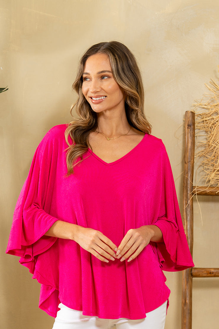 Dallas Market: Fuchsia Oversized Top