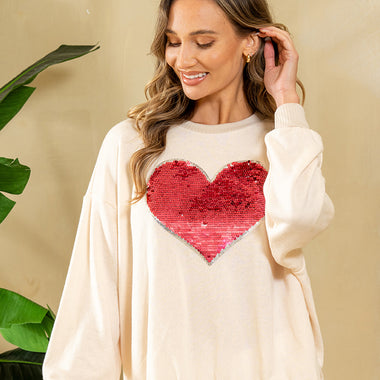 Dallas Market: Heart Design Crewneck