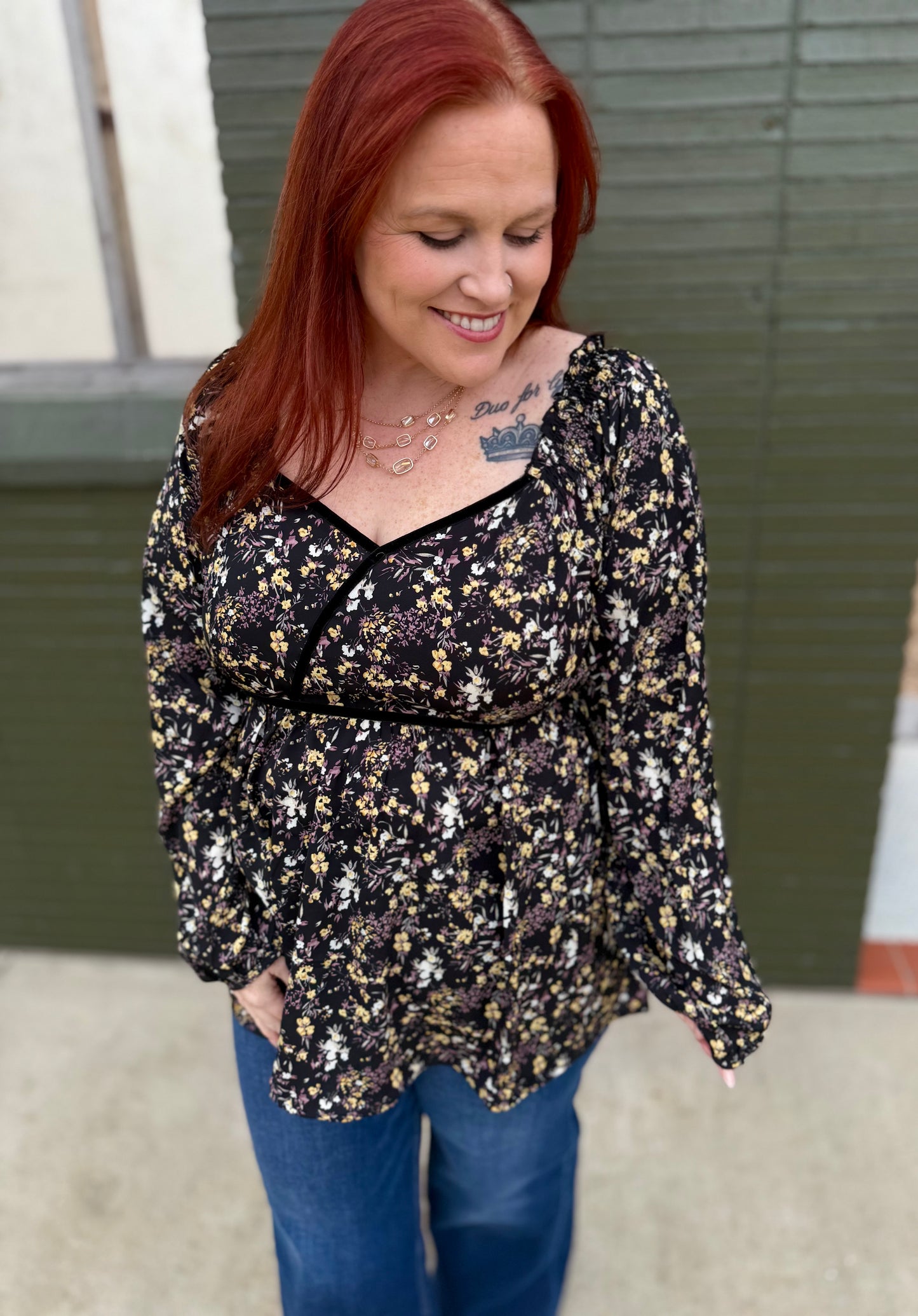 **DOORBUSTER** Brittany Floral Babydoll Top