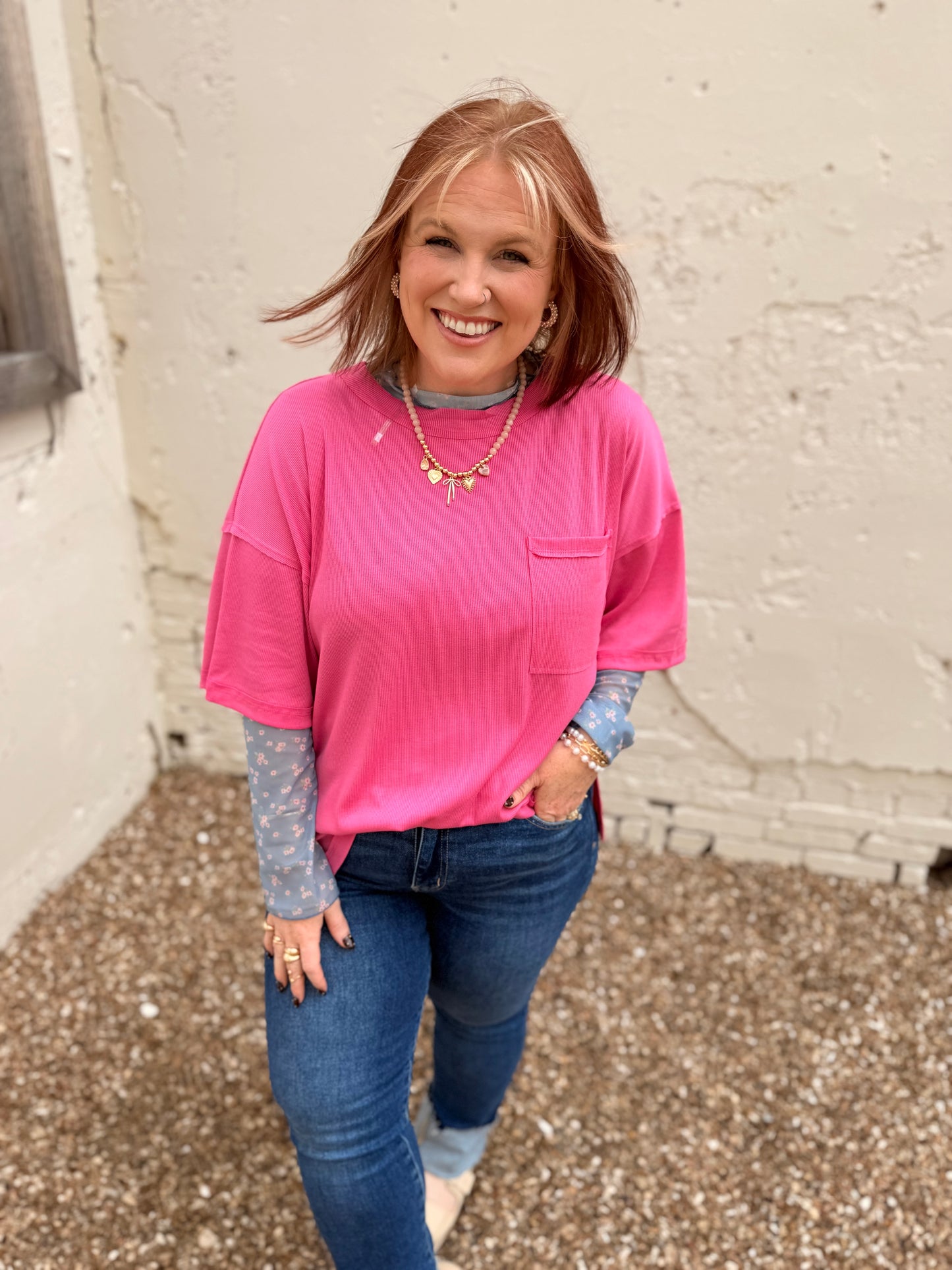 Lennie Ribbed Boyfriend Top (Multiple Colors)