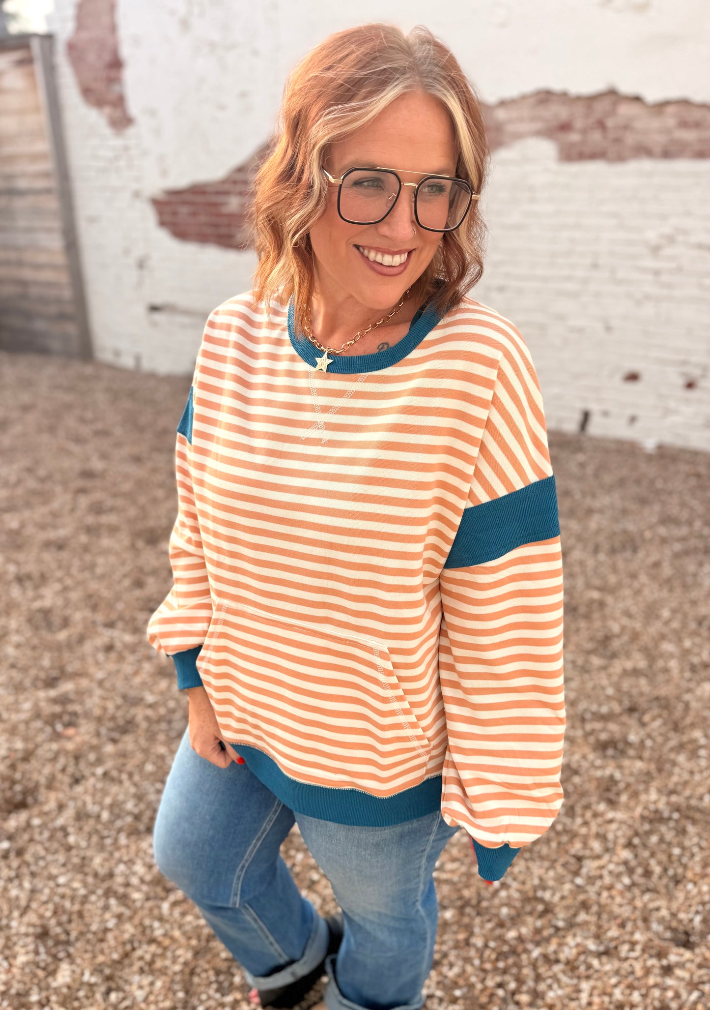 Rachael ColorBlock Striped Top