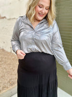 Life of the Party Shimmer Top in Silver