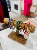Set of Five Beaded Stretch Bracelet