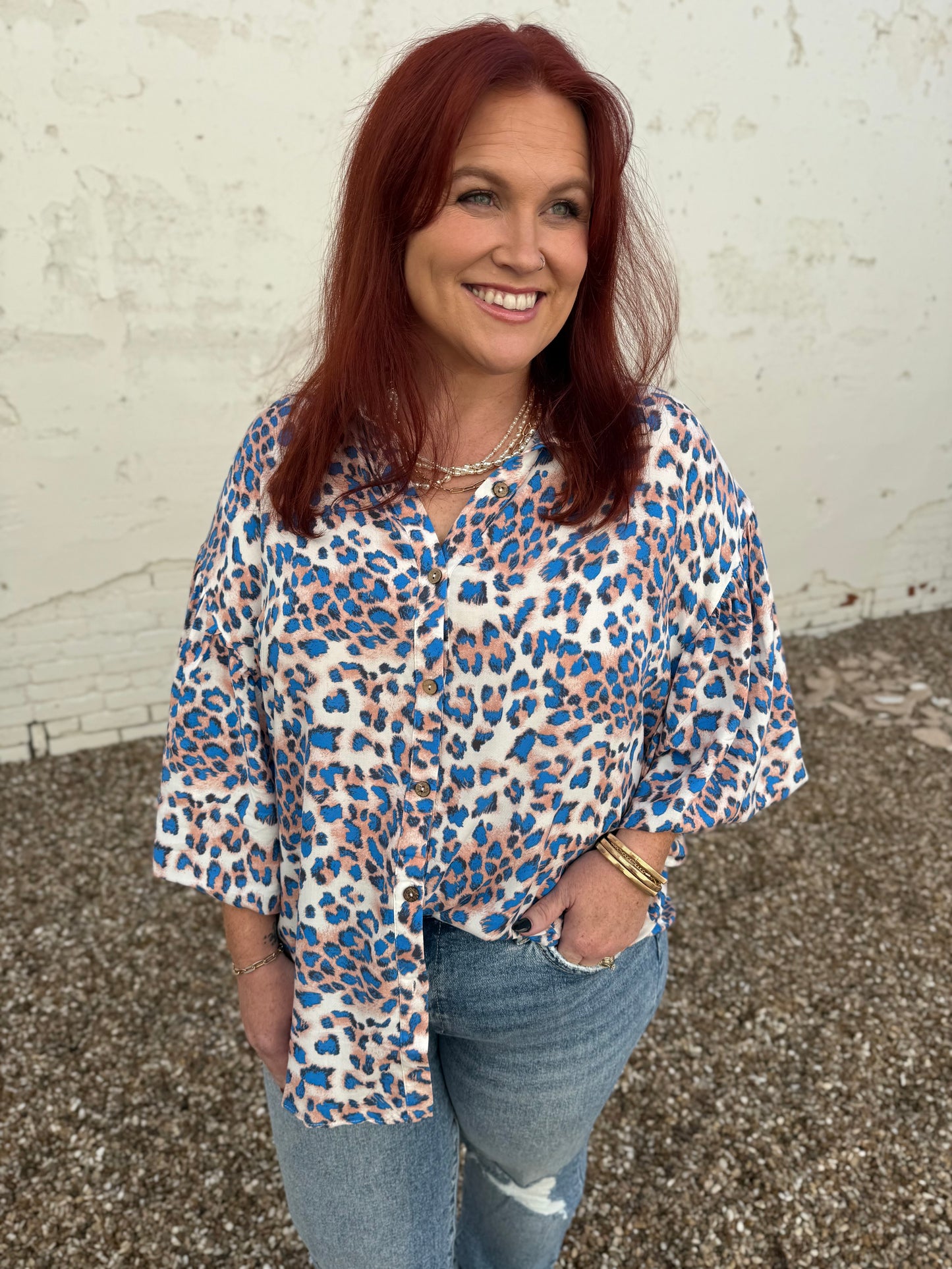 Savannah Animal Print Button Down