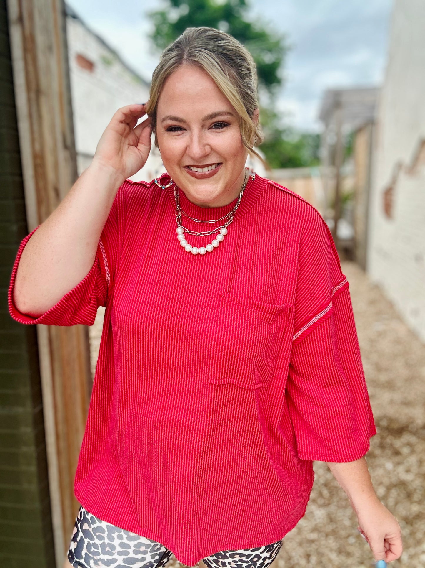 Kayla Oversized Ribbed Top