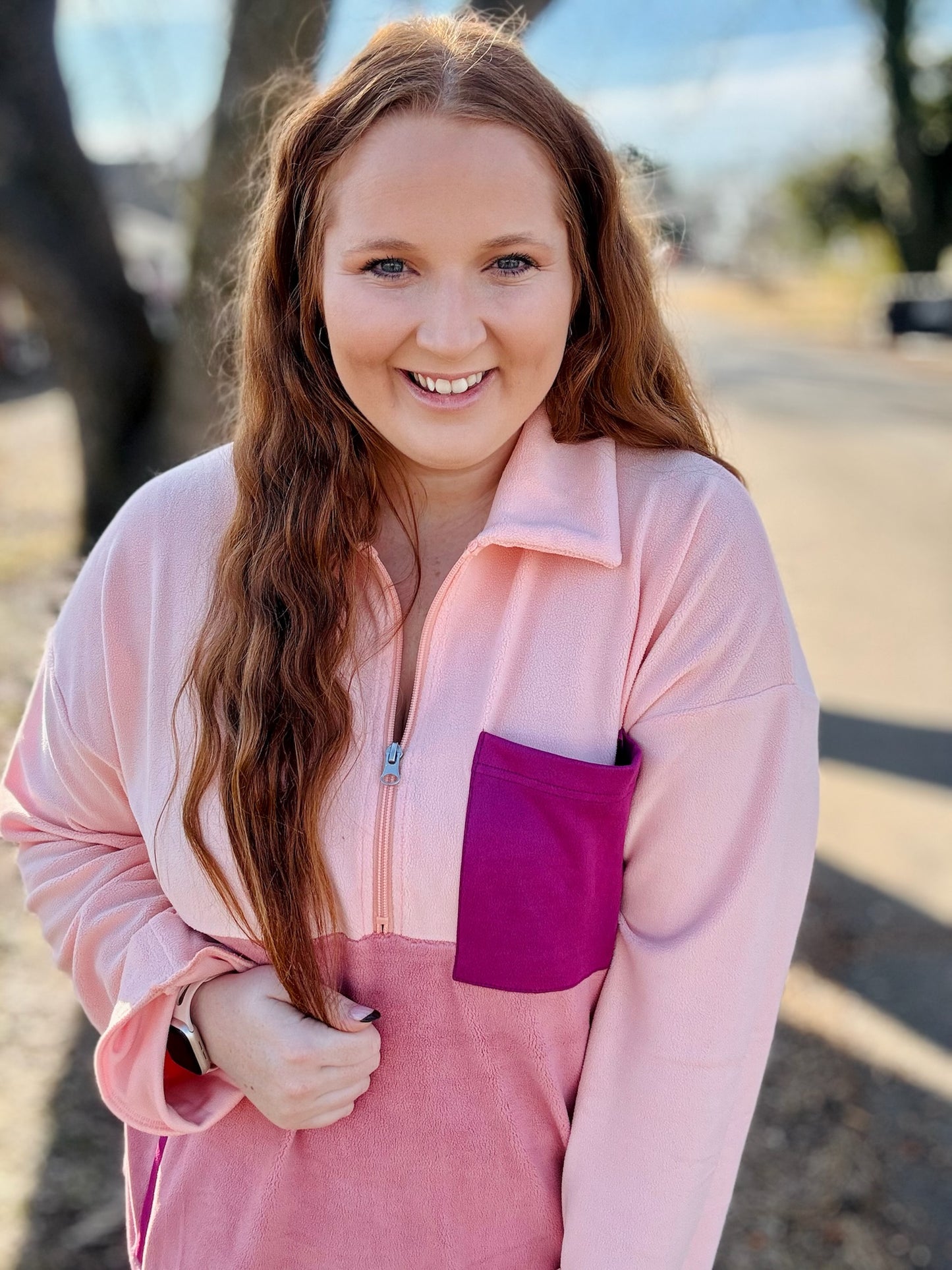 Sailor Color Block Fleece Pullover