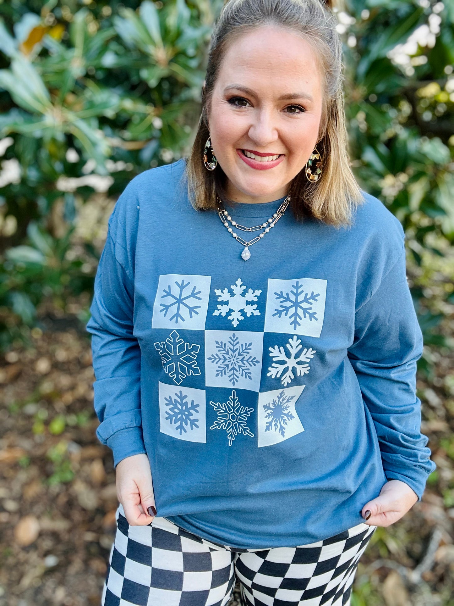 Snowflake Collage Long Sleeve Tee