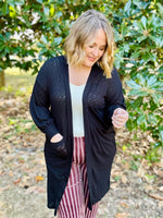 Nora Black Knit Cardigan