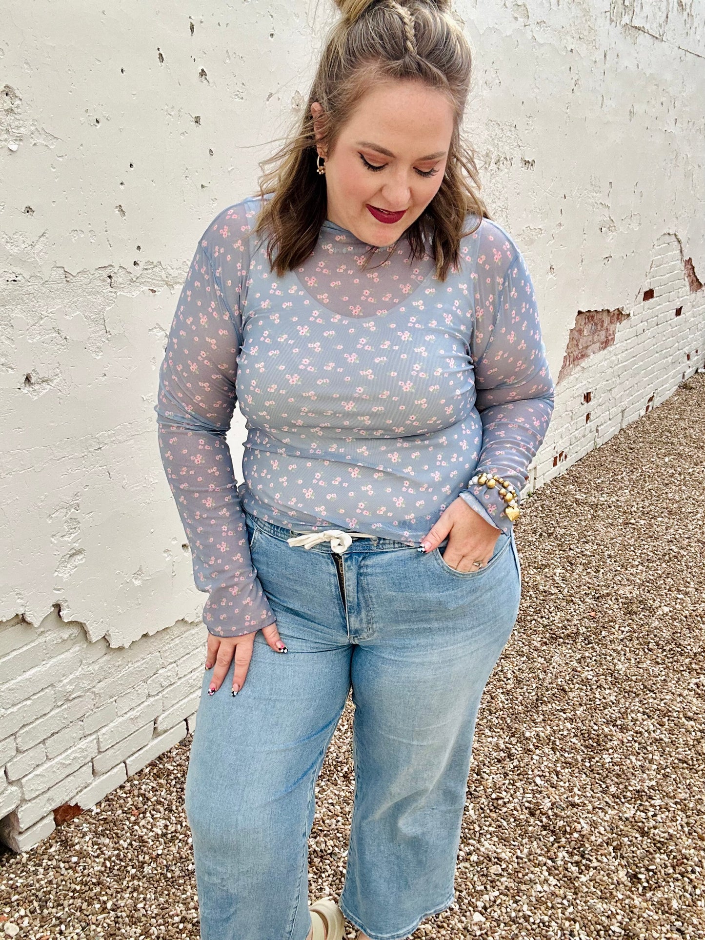 Bennie Baby Blooms Mesh Top