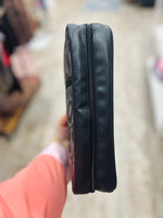 Black Floral Leather Bible Cover