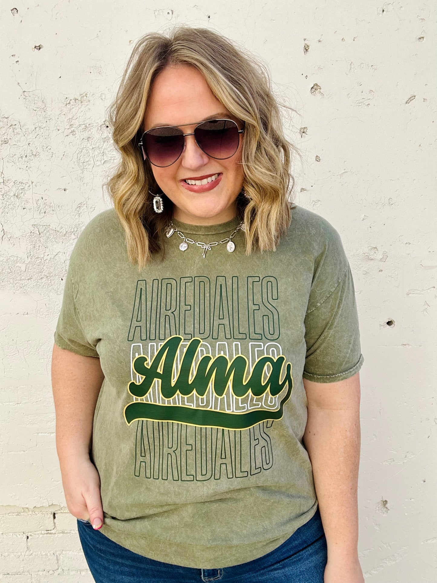 School Spirit Layered Script Tee (Customizable)