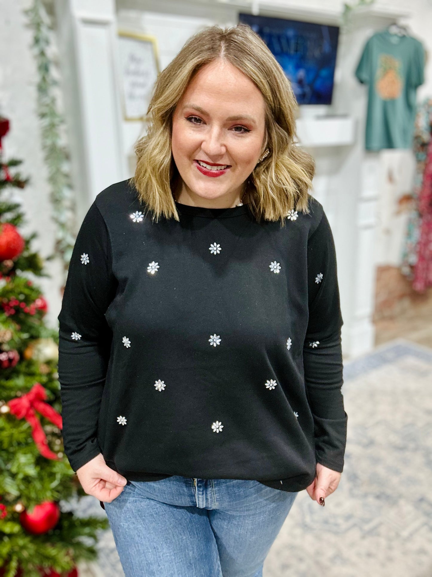 **DOORBUSTER** Michelle Black Knit Top