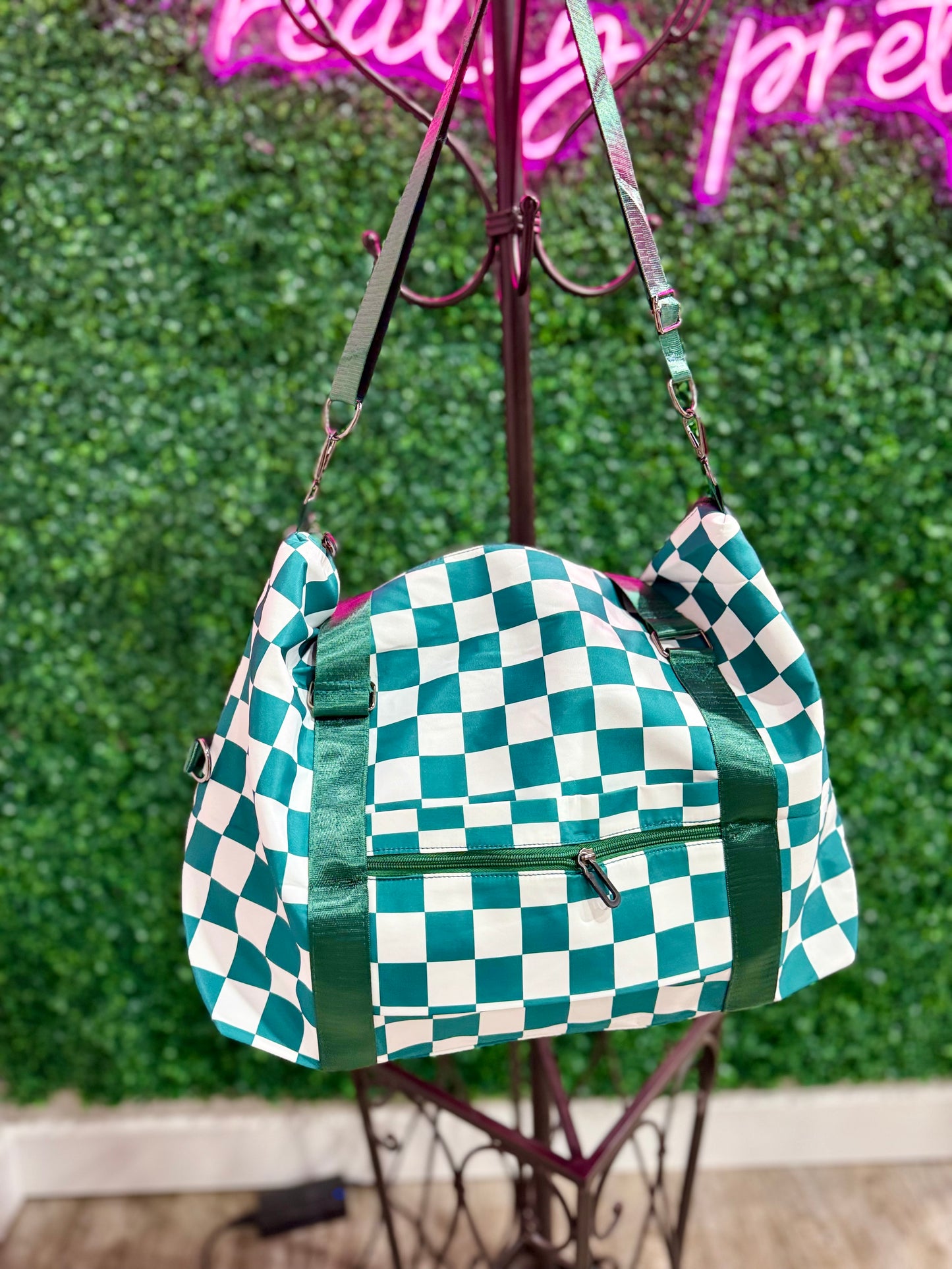 Checkered Travel Duffel (Multiple Colors)