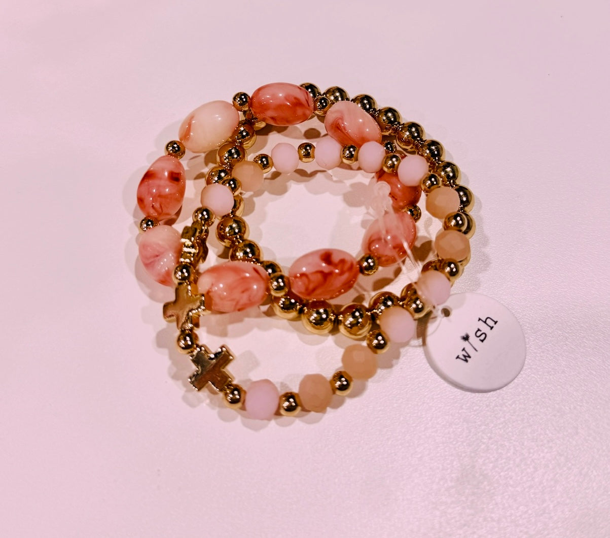 Maria Set of Three Beaded Bracelet (Multiple Colors)