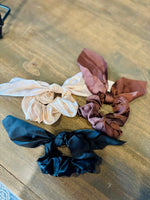 Satin Bow Scrunchie (Multiple Colors)