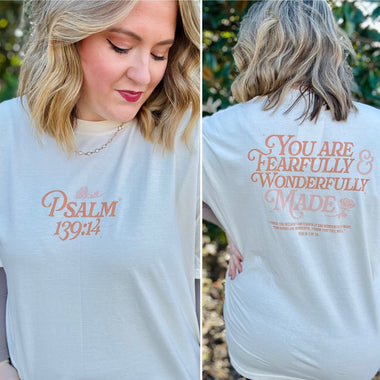 Fearfully & Wonderfully Made Tee on Ivory CC