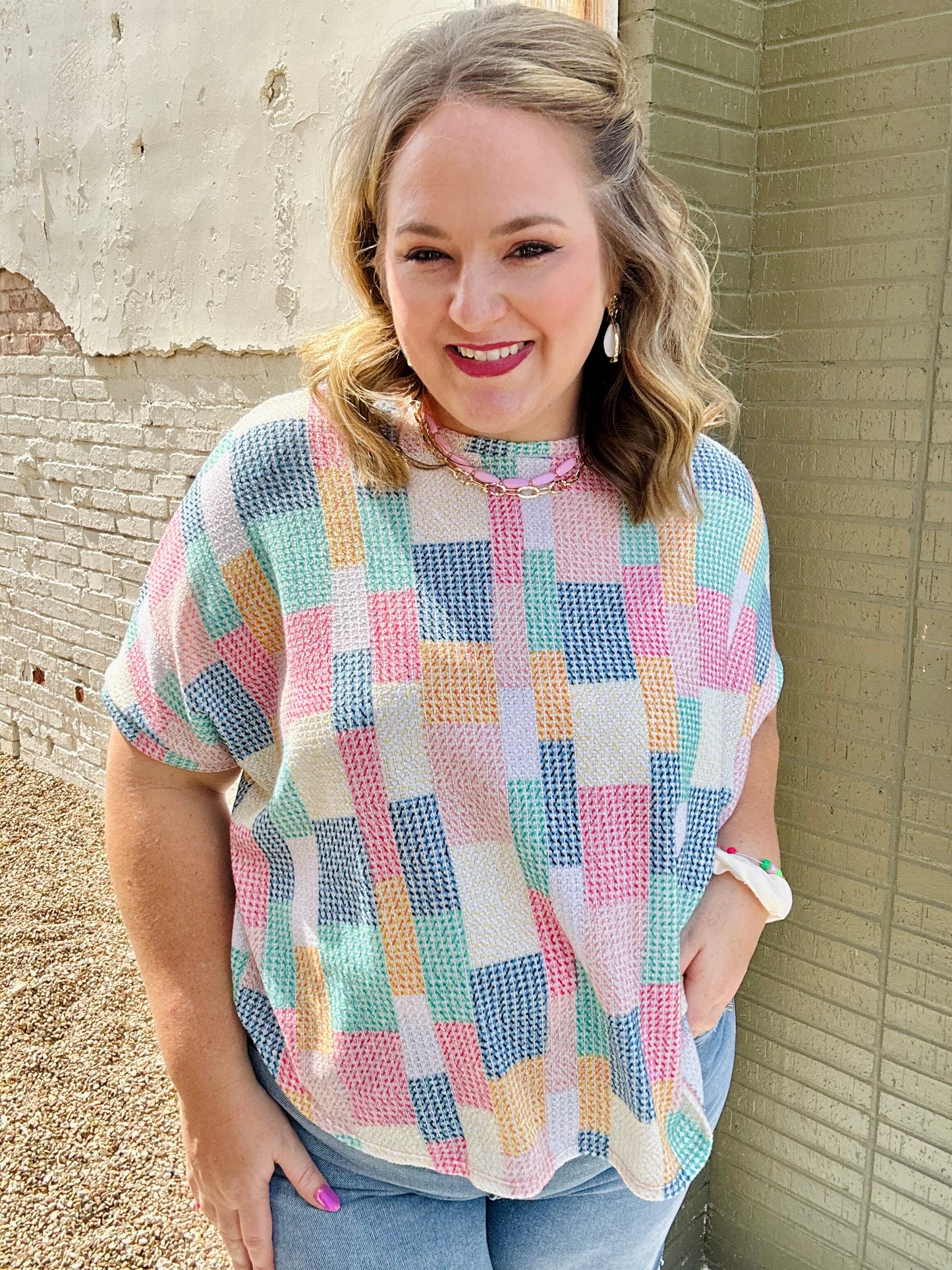Miranda Geometric Patchwork Top