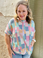 Miranda Geometric Patchwork Top