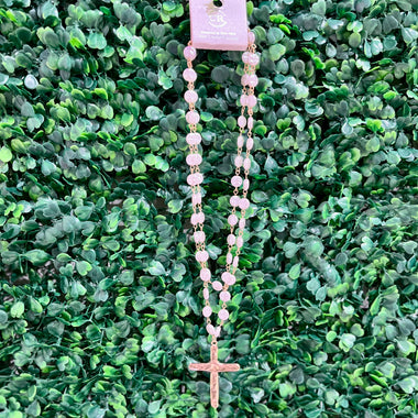 Layered Pearl Cross Necklace