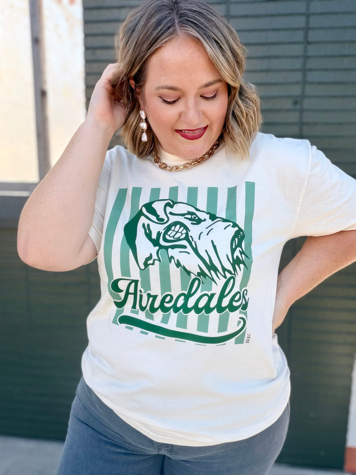 Striped Mascot Tee