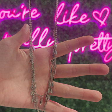 Double Layered Silver Necklace